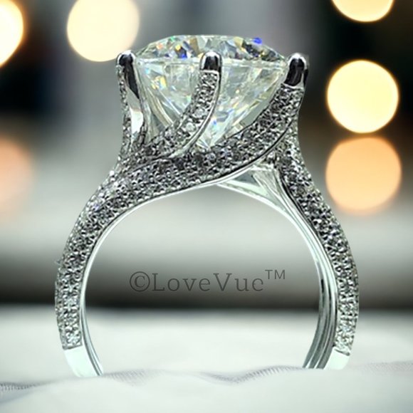 Certified 5ct. t.w. Diamond Brilliant Cut Luxury Engagement Wedding Ring - Picture 5 of 17